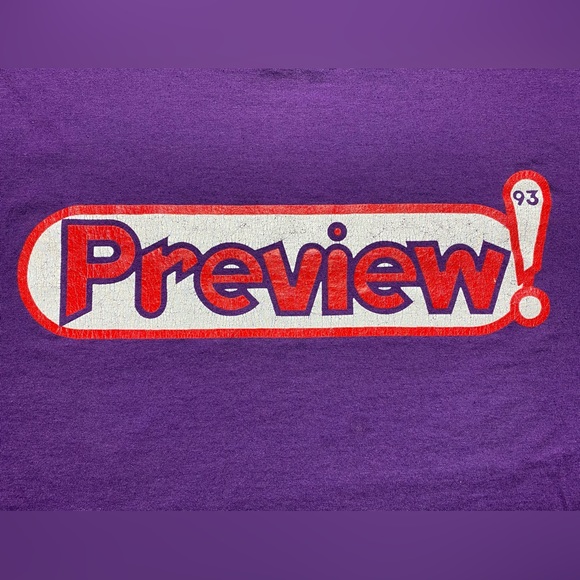 Vintage Purple “Preview!” T-Shirt - Picture 4 of 8
